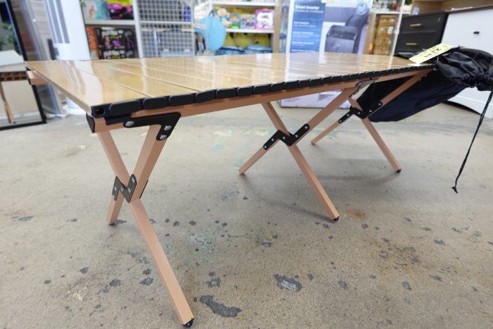 Portable Rectangle Roll-Top Picnic / Camping Table with Carry Bag - Image 4