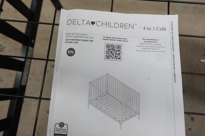Delta Children Heartland 4-in-1 Convertible Baby Crib in Black - Image 9