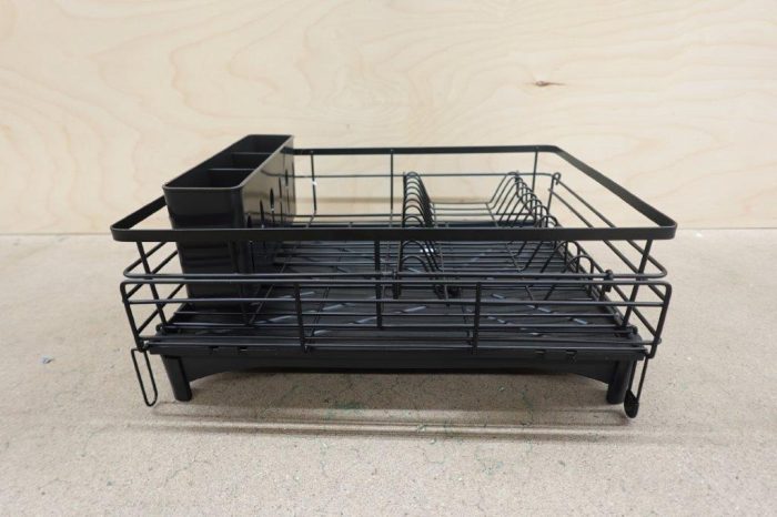 Werseon Expandable Dish Drying Rack for Kitchen Counter in Black - Image 2