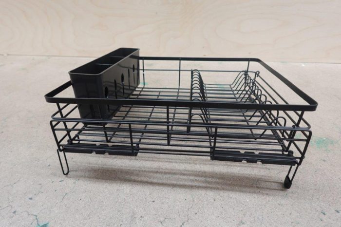 Werseon Expandable Dish Drying Rack for Kitchen Counter in Black - Image 5