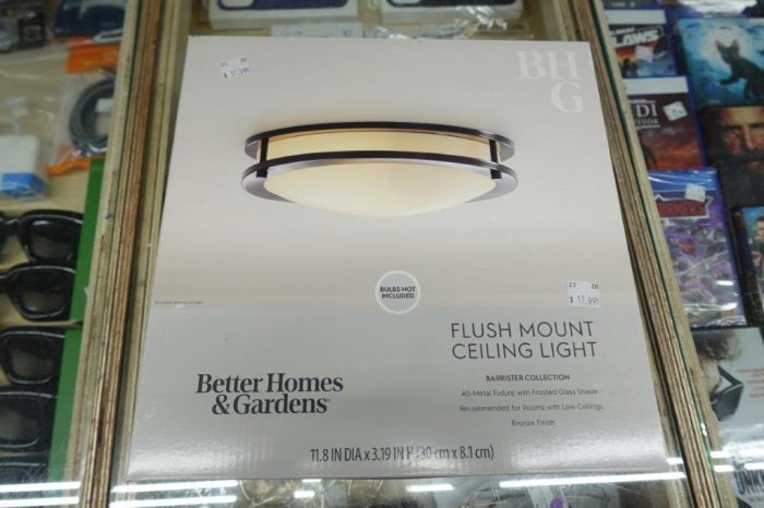 BH&G Classic 12" Bronze Living Room Flush Mount Ceiling Light Frosted Glass - Image 2