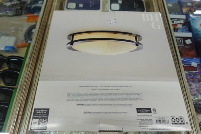BH&G Classic 12" Bronze Living Room Flush Mount Ceiling Light Frosted Glass - Image 3