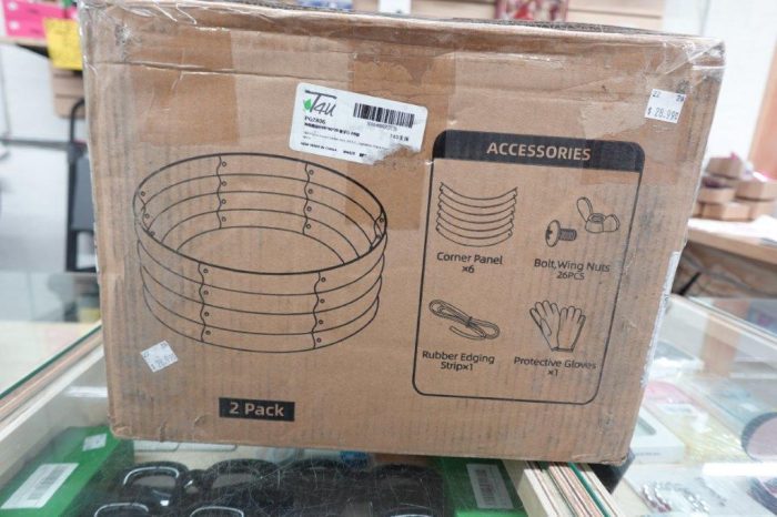 2pk Round Outdoor Galvanized Raised Garden Bed Planter kit in White 2x1ft - Image 4