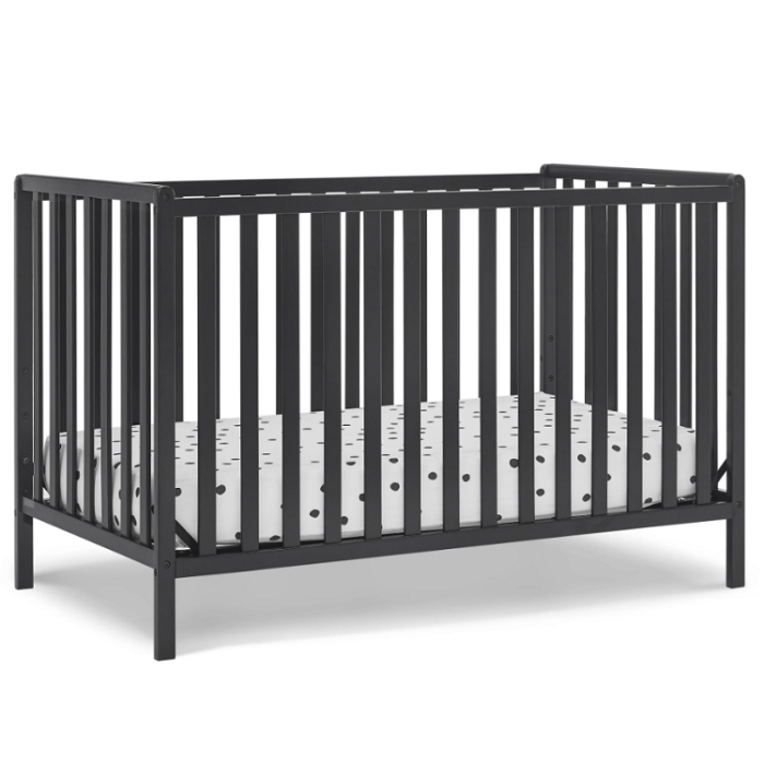 Delta Children Heartland 4-in-1 Convertible Baby Crib in Black