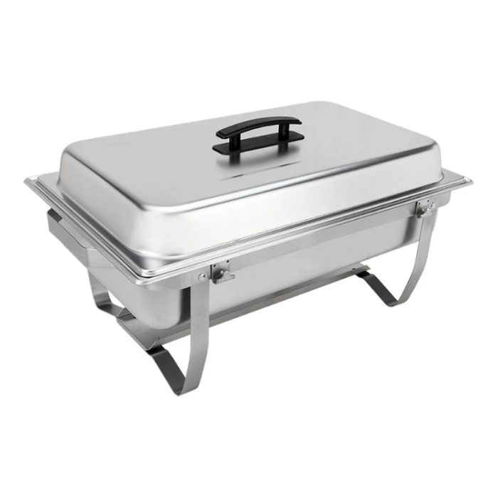 Sterno 70153 8-Qt Foldable Frame Buffet Party Chafer Set in Stainless Steel Finish