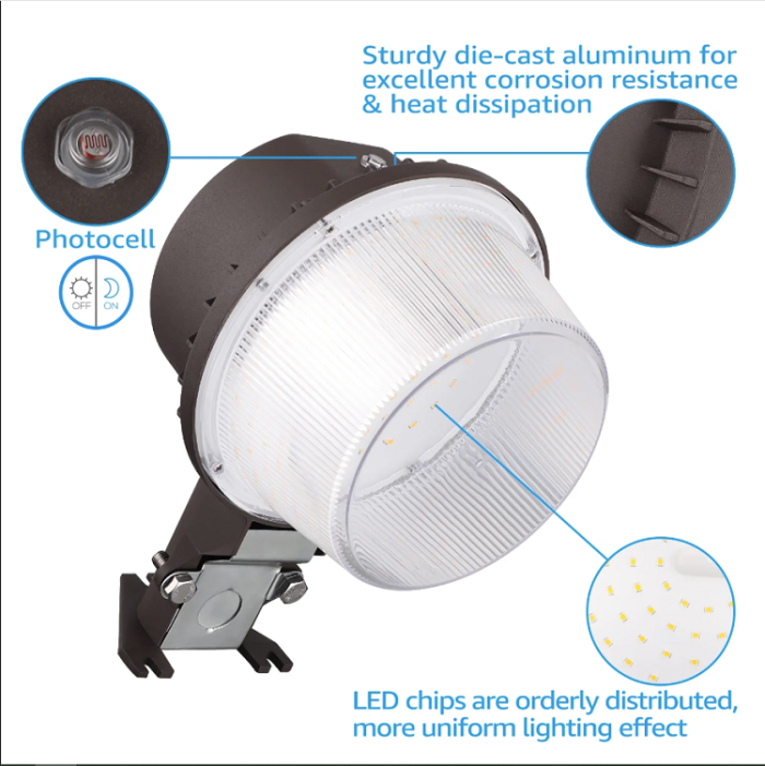 TORCHSTAR LED Outdoor Security Flood Patio Barn Light with Dusk to Dawn - Image 2