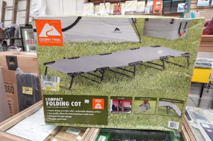 Ozark Trail Camping Folding Cot in Gray for Adult -75.6in x 25 in x 8.46in - Image 3