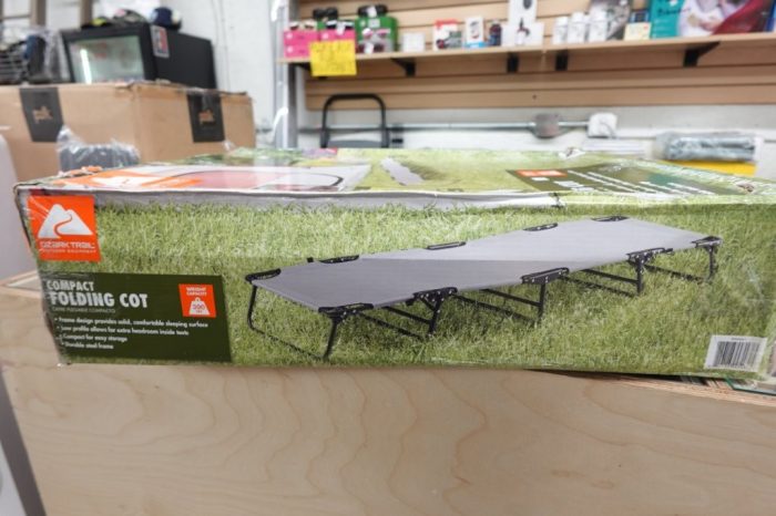 Ozark Trail Camping Folding Cot in Gray for Adult -75.6in x 25 in x 8.46in - Image 4