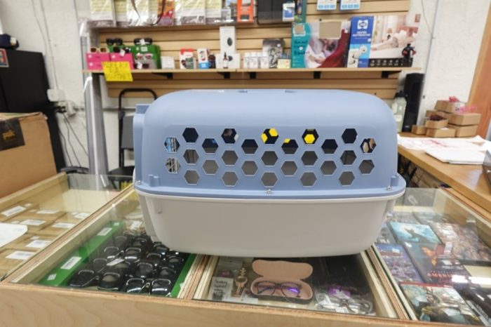 Vibrant Life Dog and Cat Holder Kennel in Gray & Blue - 26 in - Image 3