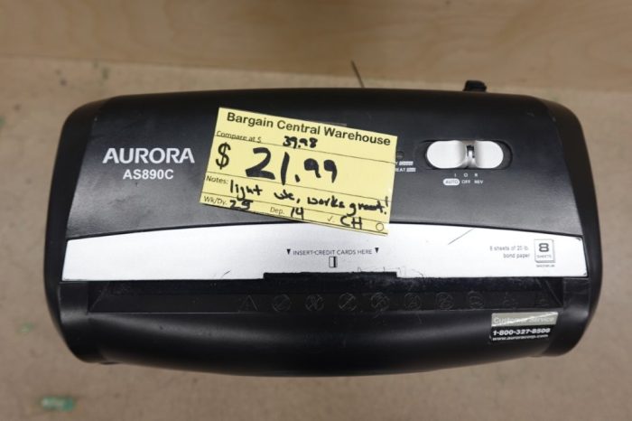 Aurora 8-Sheet Cross-Cut Paper Shredder in Black - 12 x 7 x 16 in - Image 6
