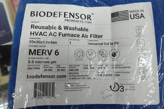 Biodefensor Washable Reusable Cut to Fit AC Furnace Filter MERV 6 - 20x30x1 - Image 5