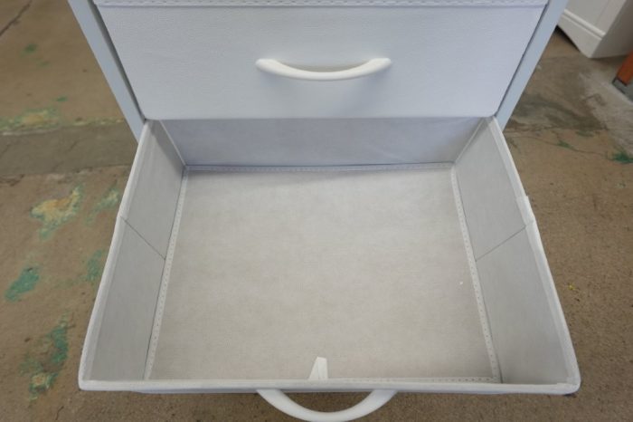 TYDIMOR Bedside Table with Charging Station 4 Drawer Nightstand in White - Image 8