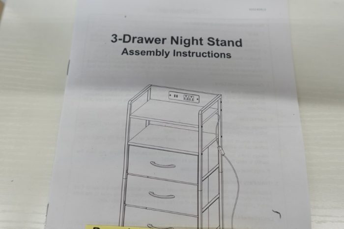 Bestco 3 Drawer Nightstand with Charging Station & LED Light Strip in White - Image 11