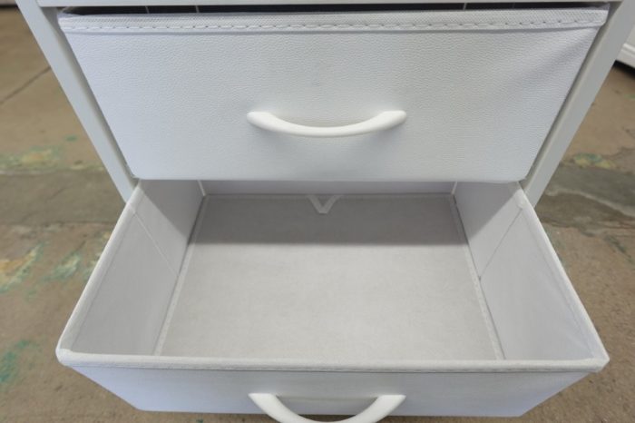 Bestco 3 Drawer Nightstand with Charging Station & LED Light Strip in White - Image 9