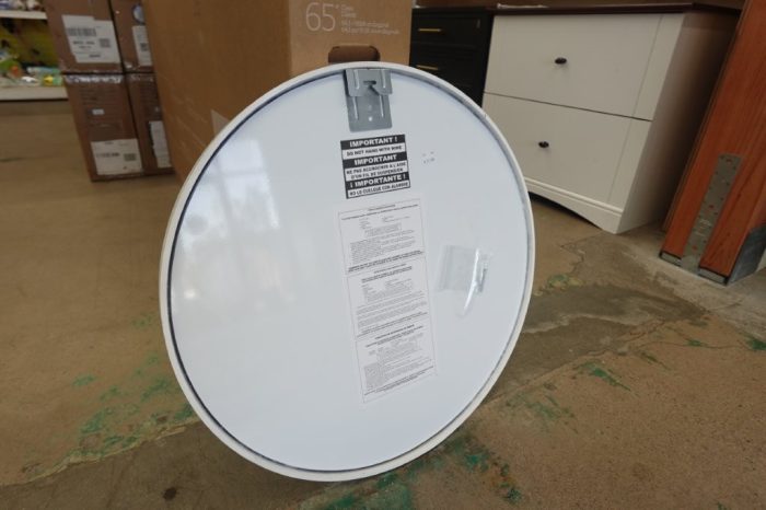 WallBeyond 24" x 24" White Round Bathroom Bedroom Decorative Mirror - Image 4