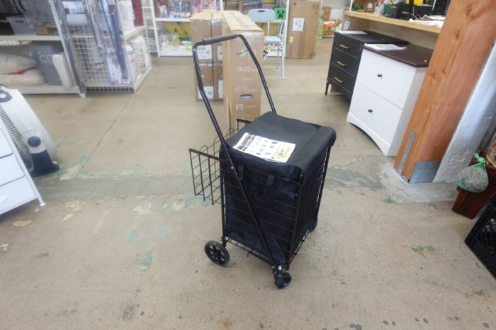 Folding Shopping Cart Grocery Utility Cart with Rolling Swivel Wheels and Bag - Image 2