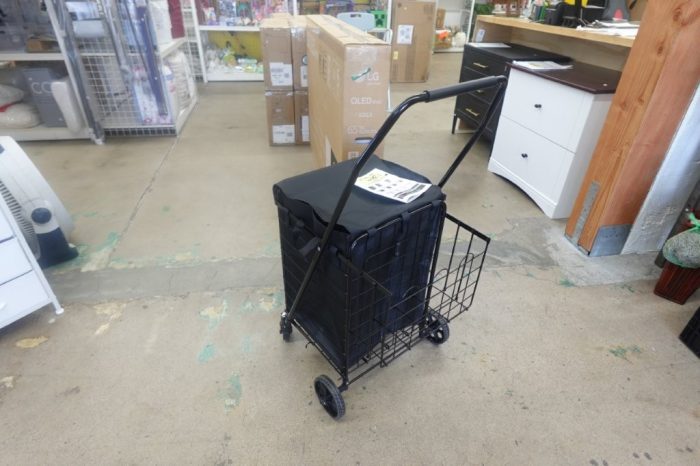 Folding Shopping Cart Grocery Utility Cart with Rolling Swivel Wheels and Bag - Image 3