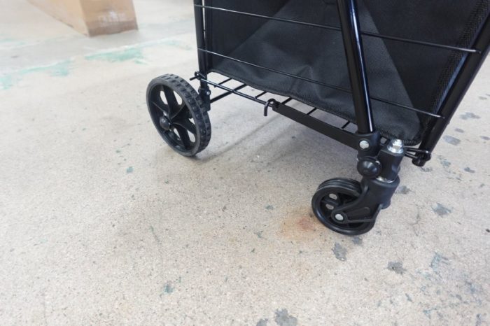 Folding Shopping Cart Grocery Utility Cart with Rolling Swivel Wheels and Bag - Image 9