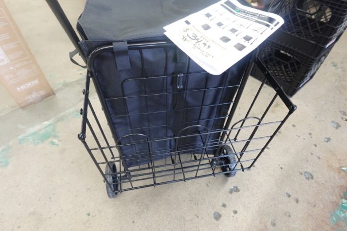 Folding Shopping Cart Grocery Utility Cart with Rolling Swivel Wheels and Bag - Image 8