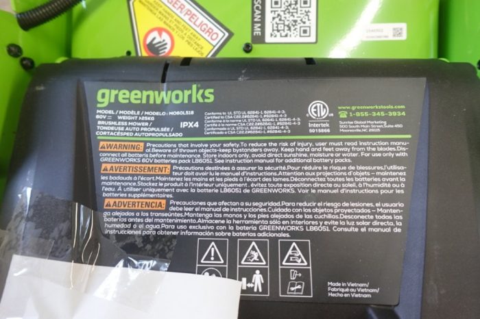 Greenworks 60V 21″ Push Lawn Mower and 5.0 Ah Battery & Charger 2546502 - Image 10