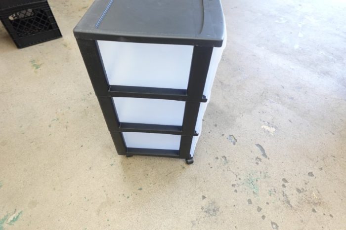 Sterilite Storage 3 Drawer Plastic Storage Cart with Clear Pull Out Drawers - Black - Image 3