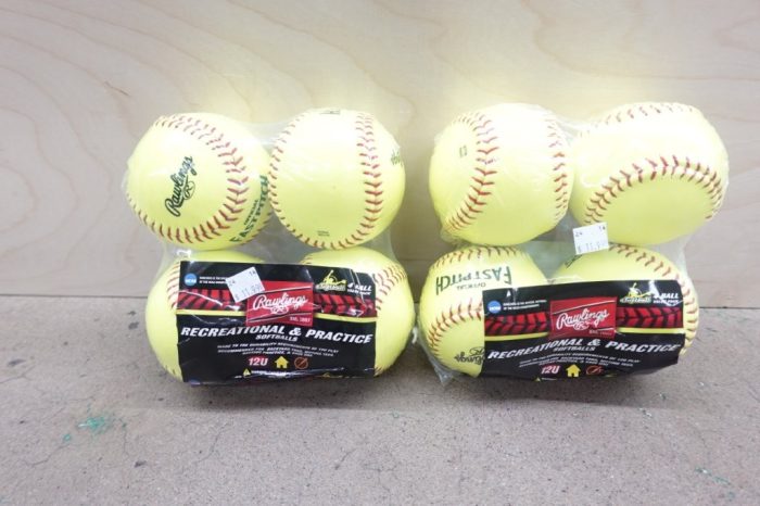 Rawlings NCAA Recreational Fastpitch Softballs 12" 4 Count Set Ball - Image 2