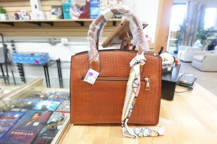 Women Top Handle Crossbody Bag Crocodile Pattern Leather Purse Handbag - Image 2