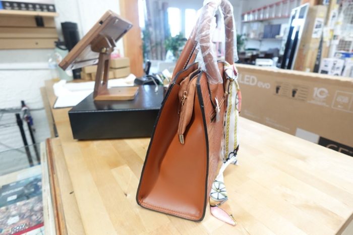 Women Top Handle Crossbody Bag Crocodile Pattern Leather Purse Handbag - Image 4