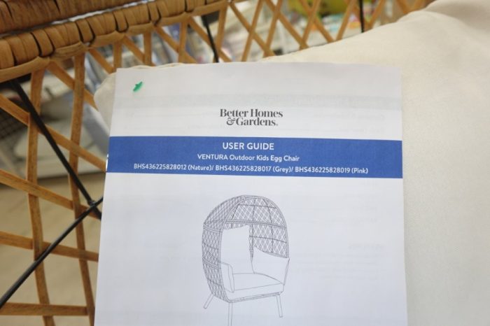 BH&G Ventura Outdoor Patio Wicker Stationary Kid's Egg Chair - Tan - Image 9