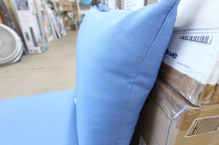 Mainstays Mid Blue Solid Rectangle Outdoor 2 Piece Patio Deep Seat Cushion - Image 4