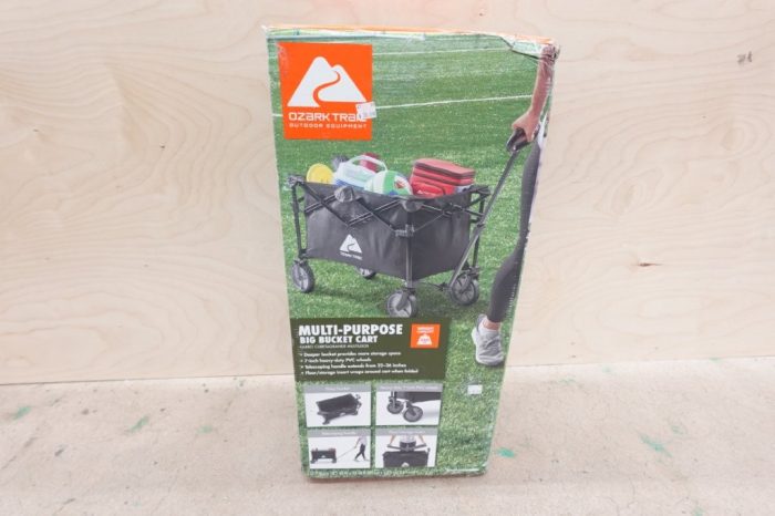 Ozark Trail Multi-Purpose Big Bucket Strolling Cart Wagon in Black - Image 3