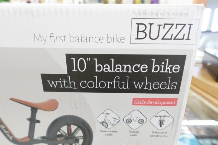 10" Chillafish Buzzi Balance Bike for Kids Lightweight Toddler Bike - Black - Image 3