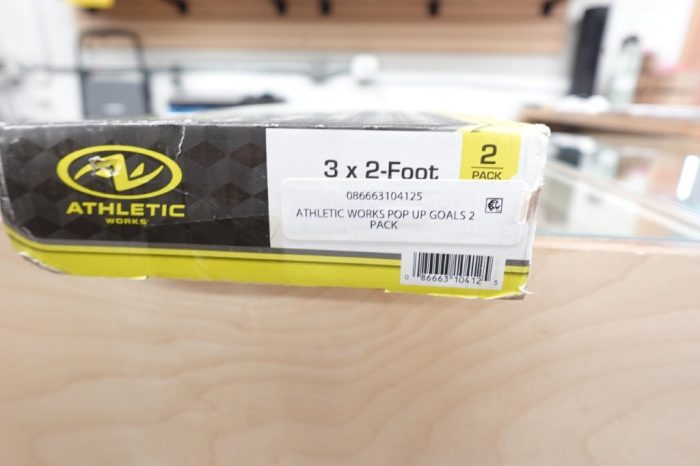 Athletic Works 3X2ft 2 Pack Pop-up Soccer Nets with Carry Bag - Yellow and Black - Image 2