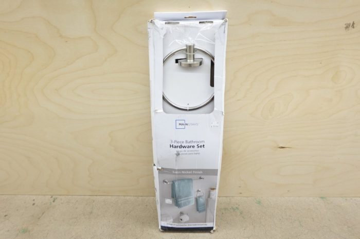 Mainstays Modern Round 3-Piece Bath Room Hardware Accessory Kit - Satin Nickel - Image 2