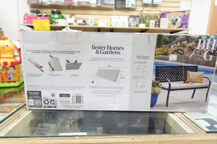 Better Homes & Gardens 48" x 18" Beige Outdoor Patio Bench Seat Cushion - Image 4