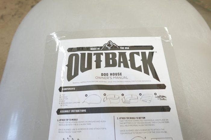 Outback Igloo Dog House Heavy Duty Plastic 33"L XL Dogs up to 90 lb - Gray - Image 7