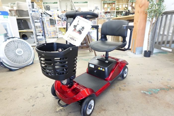 Morrean 4 Wheels Folding Travel Mobility Scooter Electric Wheelchair - Red - Image 2