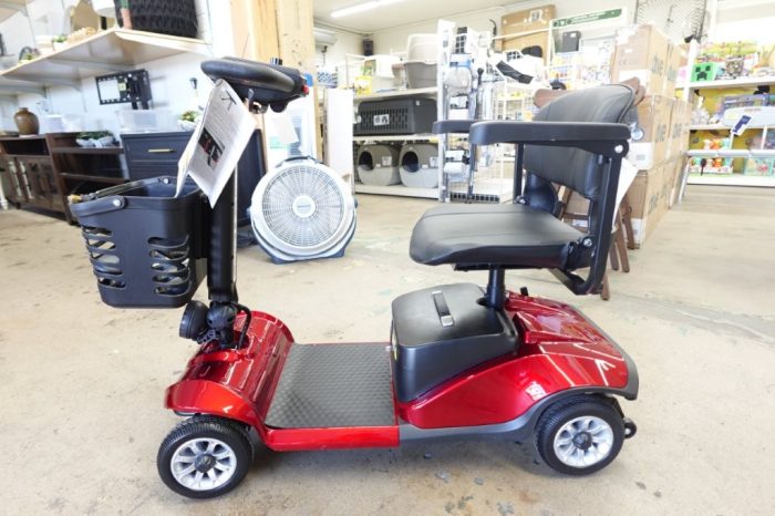 Morrean 4 Wheels Folding Travel Mobility Scooter Electric Wheelchair - Red - Image 3
