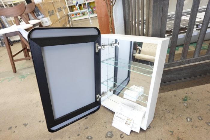 Better Homes & Gardens Matte Black Aluminum Frame Mirror Medicine Cabinet - Image 5