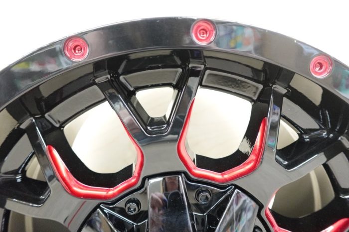 Mayhem Warrior-8015 17X9 5X127/5X139.7 18ET 87CB Black With Prism Red - Image 5