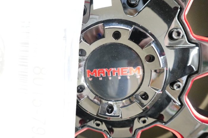 Mayhem Warrior-8015 17X9 5X127/5X139.7 18ET 87CB Black With Prism Red - Image 6