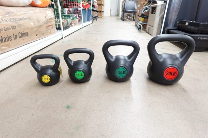 Wide Grip Kettlebell Fitness Weight Set 4-Pieces: 5lb 10lb 15lb and 20lb Kettlebells - Image 2