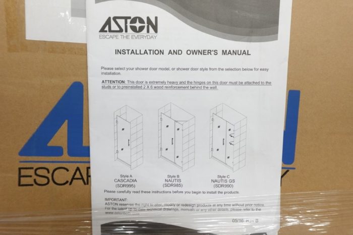 Aston Global Cascadia 24 x 72 in. Frameless Hinged Shower Door in Stainless Steel - Image 6