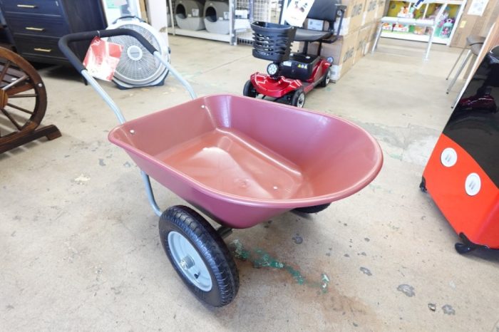 Wheel Home Wheelbarrow Yard Garden Cart for Lawn, Construction - Red - Image 2