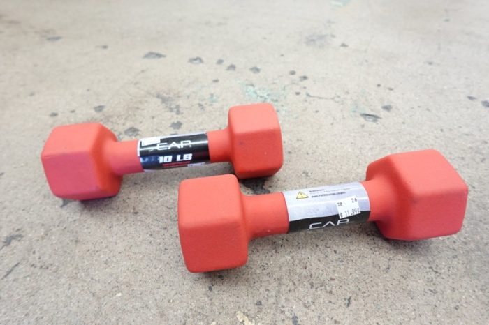 CAP 10 Pounds Neoprene At Home Workout Dumbbell - Red Single Dumbbell - Image 4