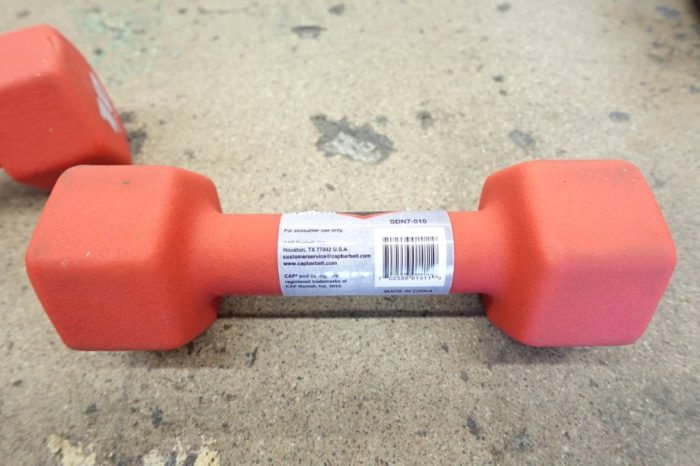 CAP 10 Pounds Neoprene At Home Workout Dumbbell - Red Single Dumbbell - Image 2