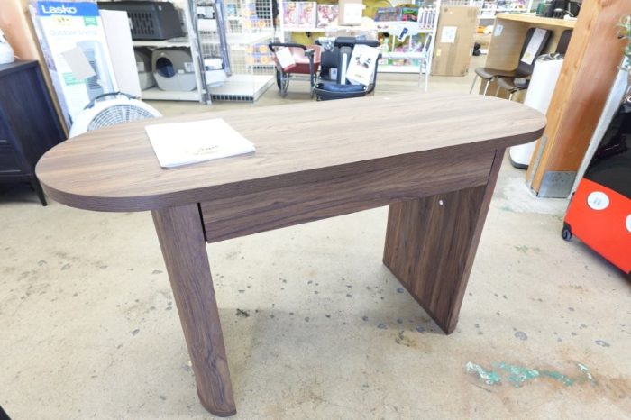 Better Homes & Gardens Juliet Oval Writing Work or Crafting Desk Walnut Finish - Image 8