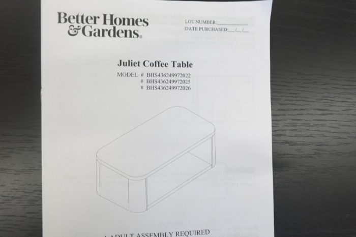 Better Homes & Gardens Juliet Oval Open Bottom Coffee Table - Black - Image 7