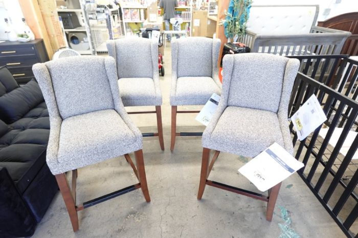 BH&G Windsor Upholstered Wingback Counter Stool Chair 2 Pack - Truffle Brown - Image 2