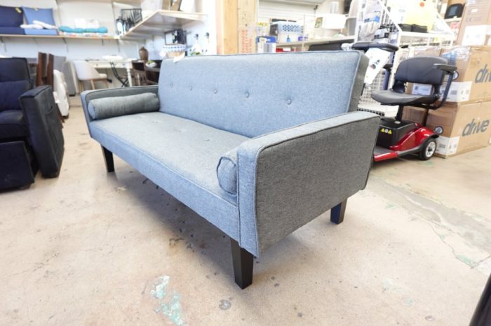Bianlte Convertible Futon Sofa Bed Sleeper Sofa Upholstered Couch - Gray - Image 4